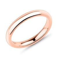 anillo de acero inoxidable chapado en oro rosa