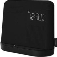 xdock qi fm bluetooth clock radio - black black