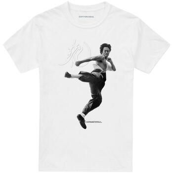 Bruce Lee Camiseta Flying Kick para mujer