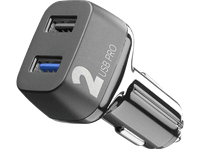 cargador usb para coche - cellularline cbrusb2qc36wk 2 usb 18 w  w universal negro