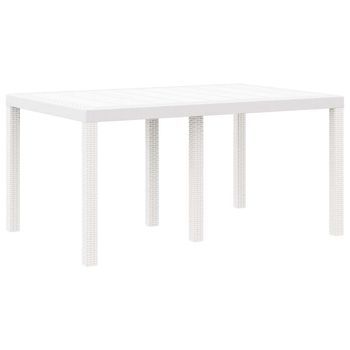 Conjunto De Comedor De Jardín 5 Piezas | Mueble De Jardín Blanco Ratan Polt