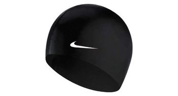 Nike swim gorro de natacion de entrenamiento de silicona solida negro