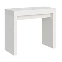 consola extensible blanca 12 personas 40 a 300 cm ribo-soporte 2 pies