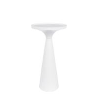 mesa auxiliar de metal blanco