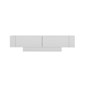 Mueble de tv con 2 puertas y 2 estantes murales blancos l150 cm