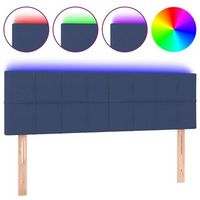 cabecerocabecero camapanel de cabecera con led de tela azul 144x5x7888 cm