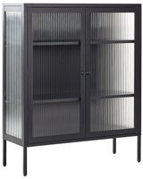 aparador vitrina  90 cm metal negro