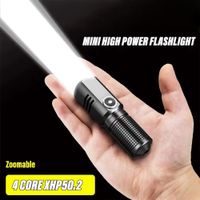 mini linterna led xhp50 linterna recargable de 1500lm potente linterna que se puede apagar con un solo clic iluminacion exterior
