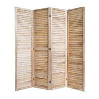 biombo plegable de madera 4 paneles 160x170 cm par06065