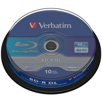 Verbatim Blu-Ray Disc Doble Capa 50GB 6x Bobina 10 unds