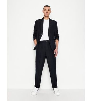 A|X Armani Exchange para hombre. 8NZP15ZNFNZ1583 Pantalón Lino marino (34), Casual