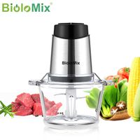 procesador de alimentos biolomix con tazon de vidrio de 18l picadora de dos velocidades molinillo de carne para comida de bebe verduras cebolla y ajo