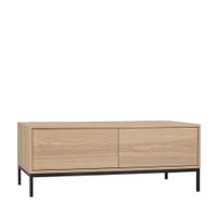 mesa de centro elevable efecto madera natural 120x40 cm