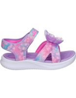 sandalias con luces para nina skechers jumpsters sandal butterfly brights 303109l-lvmt rosa 36