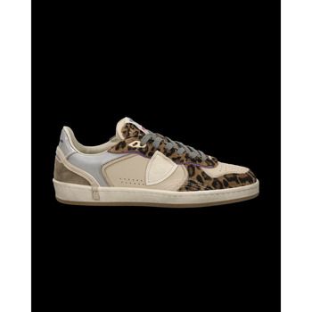 Philippe Model Deportivas Moda PGLD AXE1 PGAL LOW-BEIGE ANIMALIER para mujer