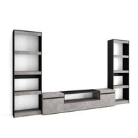 muebles de salon para tv conjunto de muebles comedor 320x186x35cm para tv hasta 80 mueble television estilo moderno cemento