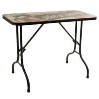 mesa rectangular de metal negra 100x47x75