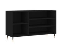 vidaxl mueble zapatero madera contrachapada negro 102x36x60 cm