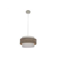 colgante myriam 1xe27 niquelmadera gris regx40x40 cm