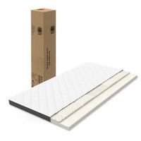 colchon h3 - mueble de dormitorio - espuma - blanco y gris 200x90x7cm