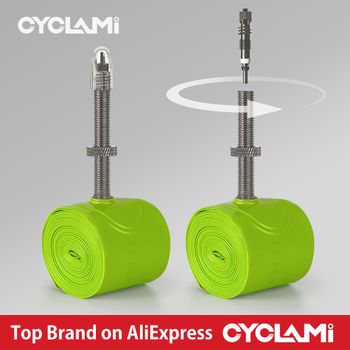 CYCLAMI-tubo de aire ultraligero para bicicleta, manguera de TPU, válvula Presta de Metal, accesorios extraíbles para bicicleta de carretera 700C 700 18 23 25 28 30 32 C
