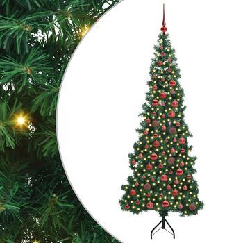Árbol De Navidad Artificial De Esquina Verde 180 Cm Pvc Y Metal Vidaxl