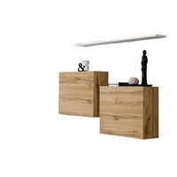 juego de muebles de salon switch sbi diseno color roble wotan y estanteria blanca