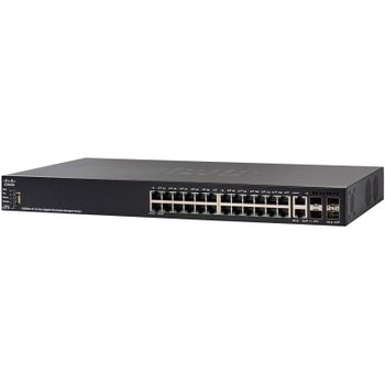 Cisco SG550X-24P Switch 24 Puertos Gigabit PoE Stackable Negro
