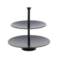 bandeka de servir en acero al carbono negro de 26 cm