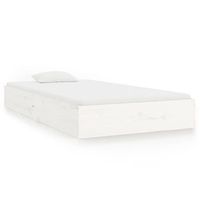 cama individual  cama para adultos  estructura de cama madera maciza blanca 90x200 cm