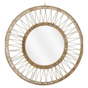 Espejo de pared ludy marrón claro  h5xb70xl70cm