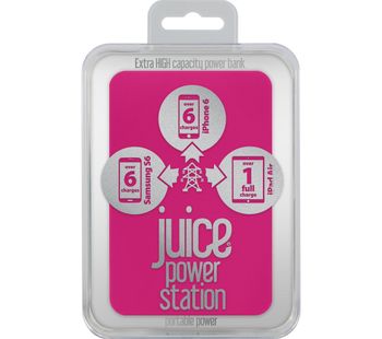 Power Station Portable Power Bank - Pink, Pink