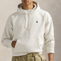 polo ralph lauren script logo cotton-jersey hoodie - m