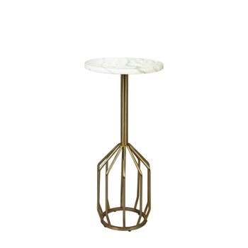 Mesa auxiliar de mármol dorado