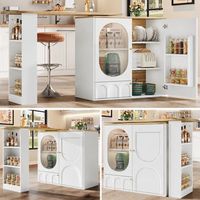 mesa de bar para cocina blanca 138 x 39 x 105 cm giratoria y extensible