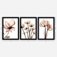 cuadro decorativo enmarcado 3sc157 multicolor 35x45 cm 3 piezas
