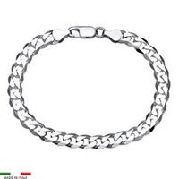 pulsera barbada de plata 925 7mm