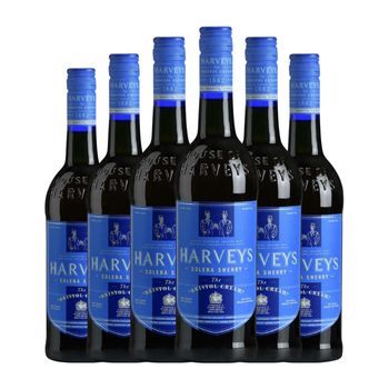 Harvey's Vino Generoso Bristol Cream Jerez-xérès-sherry 75 Cl 17.5% Vol. (pack De 6 Unidades)