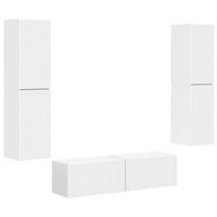 conjunto de mueble de tv 6 uds  mueble de salon  gabinete de tv madera de ingenieria