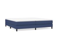 estructura de cama box spring tela azul 200x200 cm