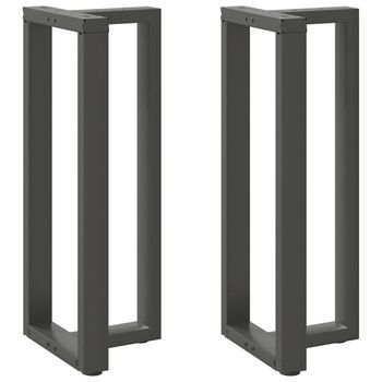 Patas Para Mesa De Bar En Forma De T (2 Unidades), Antracita, 40 X 35 X (100-101) Cm, Acero Vidaxl