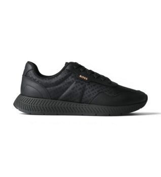 BOSS para hombre. 50568772 Zapatillas Titanium Runn negro (46), Plano, Cordones, Casual
