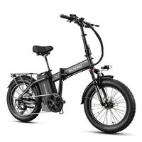 bicicleta electrica plegable wildeway fw11 1680 wh neumaticos anchos de 20 negra