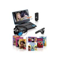 reproductor de dvd portatil lenco dvp-910bu negro azul 9 tft