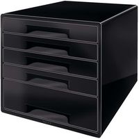 leitz cubo de 5 cajones de escritorio negro leitz