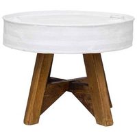 mesa de centro  60 x 45 cm  madera - blanco