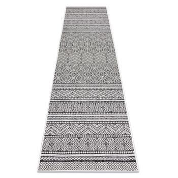 Alfombra Sisal Sion Alfombra De Pasillo, Azteca 22168 Tejido Plano Neg 80x250 Cm