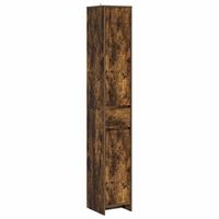 mueble de cuarto de bano roble ahumado 30 x 33 x 190 cm vidaxl