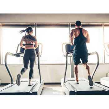 Fotomural Vinilo Chica Y Chico Cardio Gym 350 X 250 Cm