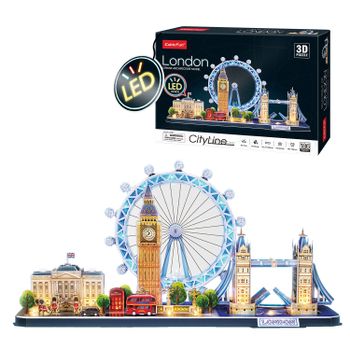Puzzles 3D - London Led Cityline | Puzzles 3D Niños 8 Años | Puzzles 3D Adultos y Puzzles 3D Niños | Modelos de Construcción | Juegos Infantiles | 186 Piezas